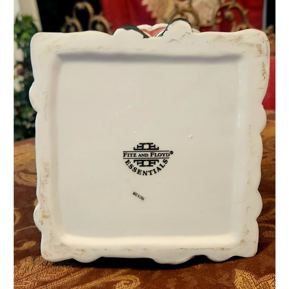 2002 DEER SANTA CANDY JAR BY FITZ AND FLOYD - Picture 6 of 7